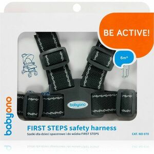 BabyOno Be Active Safety Harness First Steps kiegészítő gyermekeknek Black 6 m+ 1 db kép