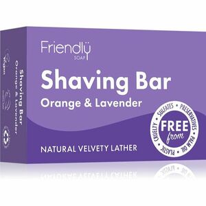 Friendly Soap Shaving Bar Orange & Lavender természetes szappan borotválkozáshoz 95 g kép