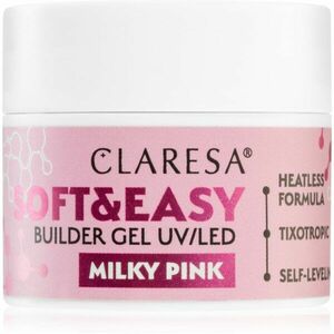Claresa Soft&Easy Builder Gel alaplakk körmökre árnyalat Milky Pink 12 g kép