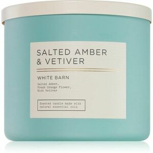 Bath & Body Works Salted Amber & Vetiver illatgyertya 411 g kép
