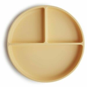 Mushie Silicone Suction Plate osztott tányér tapadókoronggal Daffodil 1 db kép