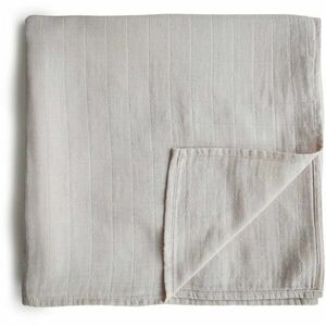 Mushie Muslin Swaddle Blanket Organic Cotton pólya Fog 120x120cm 1 db kép