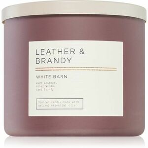 Bath & Body Works Leather & Brandy illatgyertya 411 g kép