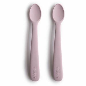 Mushie Silicone Feeding Spoons kiskanál Soft Lilac 2 db kép