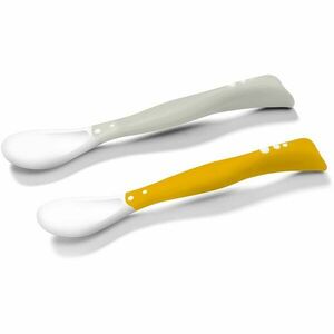 BabyOno Be Active Flexible Spoons kiskanál Grey/Yellow 2 db kép