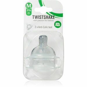 Twistshake Anti-Colic Teat etetőcumi Medium 2 m+ 2 db kép