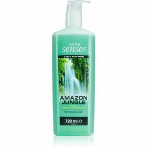 Avon Senses Amazon Jungle tusfürdő gél testre és hajra uraknak 720 ml kép