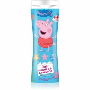 Peppa Pig Shower gel & Shampoo tusfürdő gél és sampon 2 in 1 gyermekeknek Cherry 300 ml kép