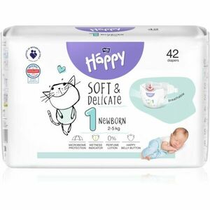 BELLA Baby Happy Soft&Delicate Size 1 Newborn eldobható pelenkák 2-5 kg 42 db kép