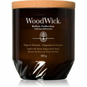 Woodwick Ginger & Turmeric illatgyertya fa kanóccal 184 g kép