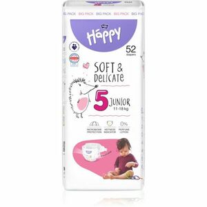 BELLA Baby Happy Soft&Delicate Size 5 Junior eldobható pelenkák 11-18 kg 52 db kép