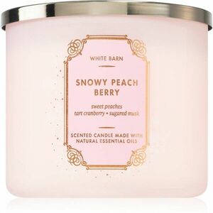 Bath & Body Works Snowy Peach Berry illatgyertya 411 g kép