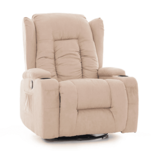 Relaxációs állítható fotel, bézs szövet kép