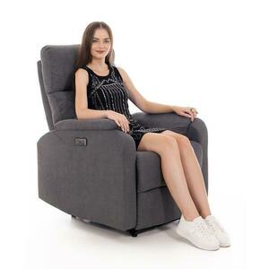 COMFORT Relaxációs állítható fotel - szövet, antracit kép