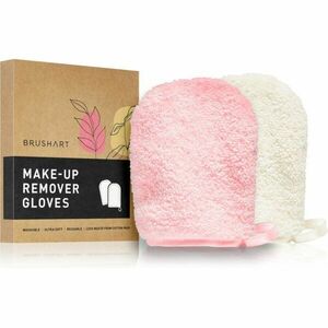 BrushArt Home Salon Make-up remover gloves arctisztító kesztyű PINK, CREAM 2 db kép