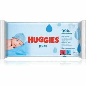 Huggies Pure tisztító törlőkendő gyermekeknek születéstől kezdődően 56 db kép
