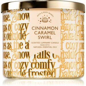 Bath & Body Works Cinnamon Caramel Swirl illatgyertya 411 g kép