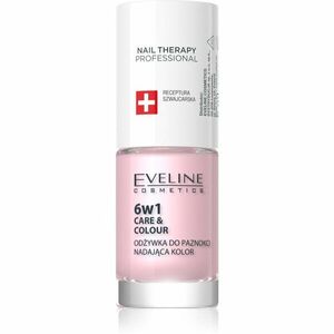 Eveline Cosmetics Nail Therapy Care & Colour körömkondicionáló 6 in 1 árnyalat Pink 5 ml kép