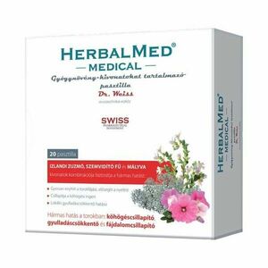 HerbalMed Medical gyógynövény pasztilla 20 db kép