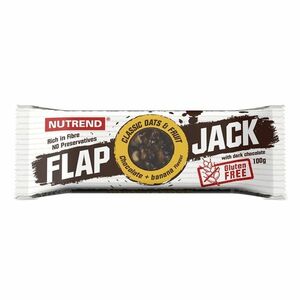 Nutrend Flapjack glutén mentes zabszelet csokoládé-banán ízben étcsokoládéval 100 g kép