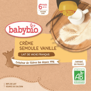 Babybio vanília, búzadara krémdesszert 4 x 85 g kép