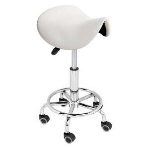 BipiLine nyerges ülőkés, gurulós kozmetikai szék, Fehér kép