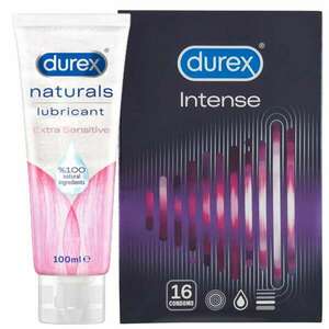 Durex Intense Orgasmic Óvszer és Naturals Sensitive Síkosító csomag kép