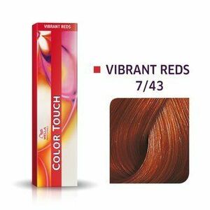 Wella Professionals Color Touch Vibrant Reds professzionális demi-permanent hajszín többdimenziós hatással 7/43 60 ml kép