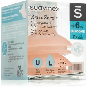 Suavinex Zero Zero Bottle Teat etetőcumi L Dense Flow 6 m+ 2 db kép