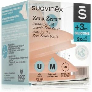 Suavinex Zero Zero Bottle Teat etetőcumi M Medium Flow 0 m+ 2 db kép