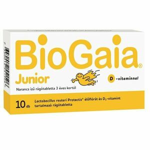 BioGaia Junior D-vitaminnal rágótabletta 10 db kép