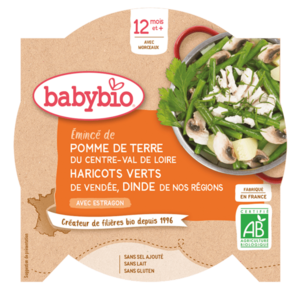 Babybio burgonya, zöldbab, pulykahús bébiétel, 12M+ 230 g kép
