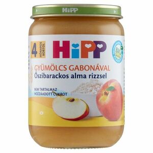 HiPP BIO őszibarackos alma rizzsel bébidesszert (4 hónapos kortól) 190 g kép