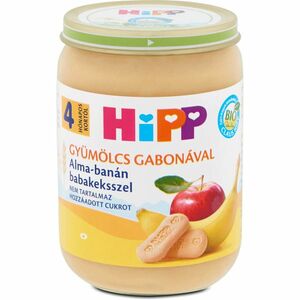 HiPP BIO alma-banán babakeksszel bébidesszert (4 hónapos kortól) 190 g kép