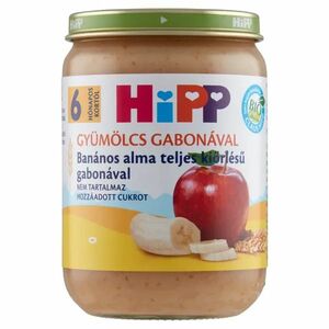 HiPP bébiétel (banános alma teljes kiőrlésű gabonával) 190 g kép