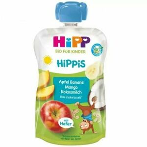 HiPP Hippis Bio bébiétel (alma-banán-mangó kókusztejjel és zabbal) 100 g kép