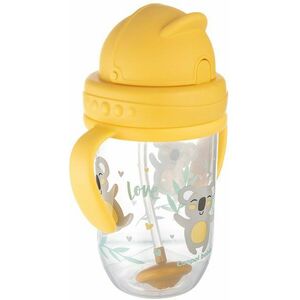 Canpol babies szívószálas pohár súlyokkal 6M+ (sárga) 270 ml kép