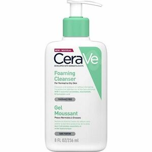 CeraVe tisztító habzó gél normál és zsíros bőrre 236 ml kép