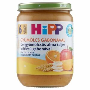 HiPP bébiétel (gyümölcsök teljes kiőrlésű gabonával) 190 g kép