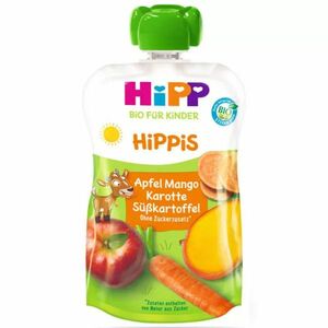 HiPP Hippis bio bébiétel (alma-mangó-sárgarépa és édesburgonya) 100 g kép