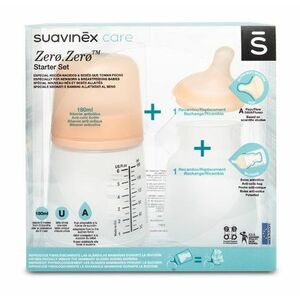 Suavinex Zero Zero Cumisüveg A-méretben - rózsaszín 180 ml kép