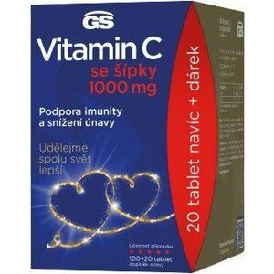 GS C-vitamin 1000 + csipkebogyó 120 tabletta kép