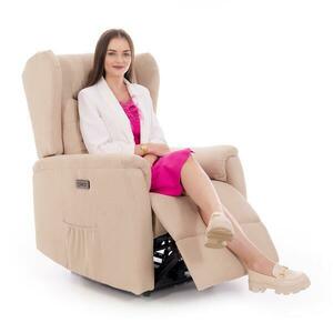 COMFORT Relaxációs állítható fotel - szövet, bézs kép