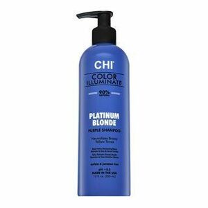 CHI Color Illuminate Platinum Blonde Purple Shampoo ragyogó sampon platinaszőke és ősz hajra 355 ml kép