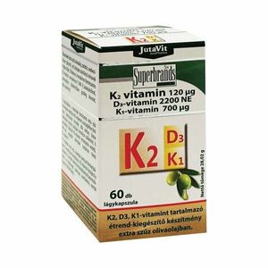 Jutavit K2+D3+K1-vitamin lágykapszula 60 db kép