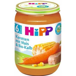 HiPP Bio sárgarépa kukoricával és borjúhússal (6 hónapos kortól) 190 g kép