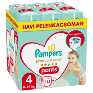 Pampers Premium Care Pants bugyipelenka 4, 9kg-15kg, 114 db kép