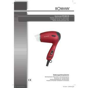 Bomann HTD 8005 CB 1300W piros hajszárító kép