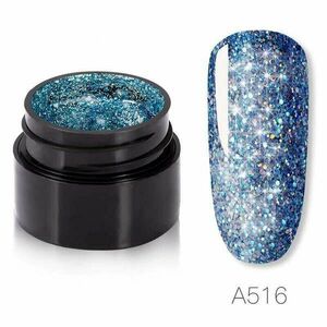 ROSALIND glitteres csillogó UV zselé - 5 ml - A516 Kék kép