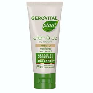 Mattító CC Krém Növényi Ceramidokkal, Normál Bőrre - Gerovital Plant CC Cream Ceramide Vegetale Oxylance, Mediu/közepes, 30 ml kép